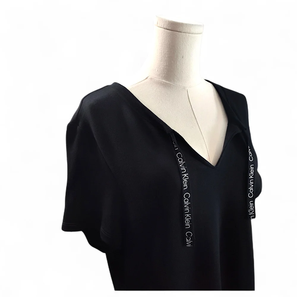 Calvin Klein Casual Midi Dress Womens Size Large/ Black - Picture 3 of 9